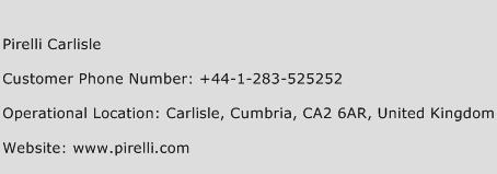Pirelli Carlisle Phone Number Customer Service