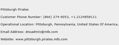 Pittsburgh Pirates Phone Number Customer Service