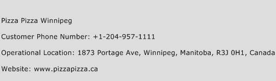 Pizza Pizza Winnipeg Phone Number Customer Service