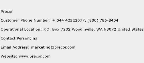 Precor Phone Number Customer Service