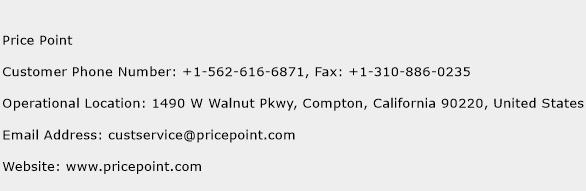 Price Point Phone Number Customer Service