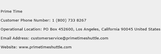 Prime Time Phone Number Customer Service