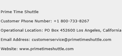 Prime Time Shuttle Phone Number Customer Service