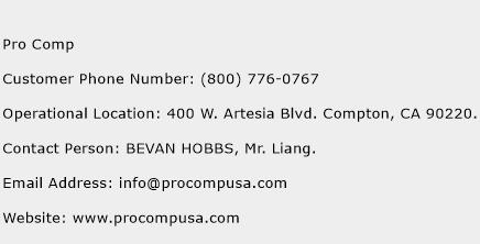 Pro Comp Phone Number Customer Service