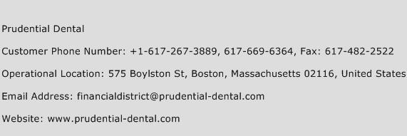 Prudential Dental Phone Number Customer Service