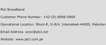 Ptcl Broadband Phone Number Customer Service