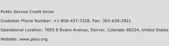Public Service Credit Union Contact Number Public Service Credit 