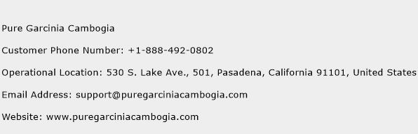 Pure Garcinia Cambogia Phone Number Customer Service