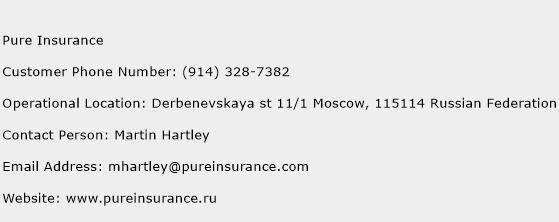 Pure Insurance Phone Number Customer Service