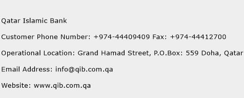 Qatar Islamic Bank Phone Number Customer Service
