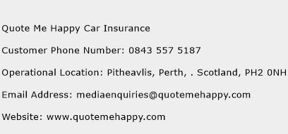 Quote Me Happy Car Insurance Contact Number | Quote Me Happy Car