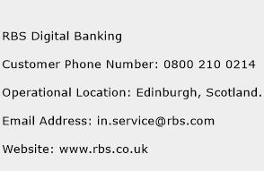 RBS Digital Banking Phone Number Customer Service