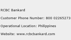 RCBC Bankard Phone Number Customer Service