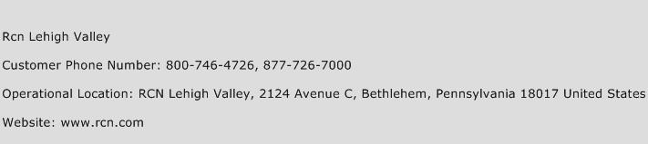 RCN Lehigh Valley Phone Number Customer Service
