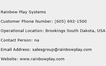 Rainbow Play Systems Phone Number Customer Service