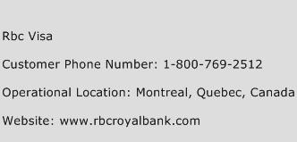 Rbc Visa Phone Number Customer Service