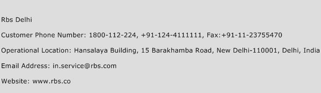 Rbs Delhi Phone Number Customer Service