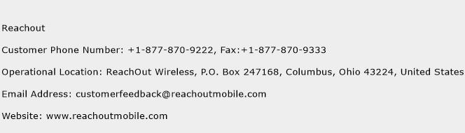 Reachout Phone Number Customer Service