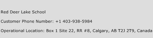Red Deer Lake School Phone Number Customer Service