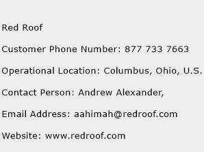 Red Roof Phone Number Customer Service