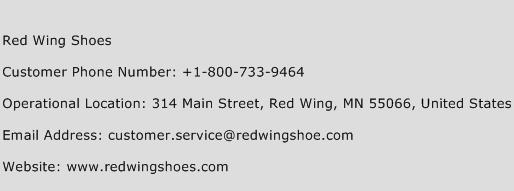 Red Wing Shoes Phone Number Customer Service