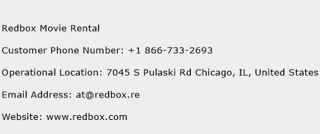 Redbox Movie Rental Phone Number Customer Service