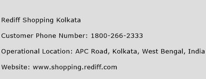 Rediff Shopping Kolkata Phone Number Customer Service