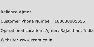 Reliance Ajmer Phone Number Customer Service