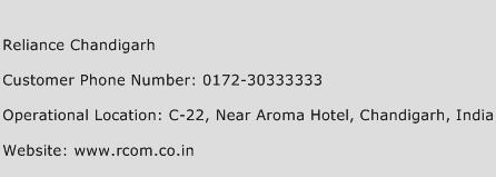 Reliance Chandigarh Phone Number Customer Service