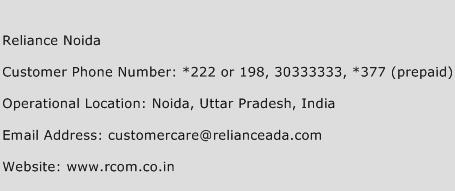 Reliance Noida Phone Number Customer Service