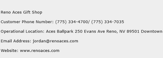 Reno Aces Gift Shop Phone Number Customer Service