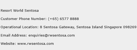 Resort World Sentosa Phone Number Customer Service