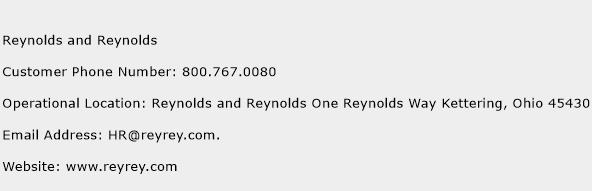 Reynolds and Reynolds Phone Number Customer Service