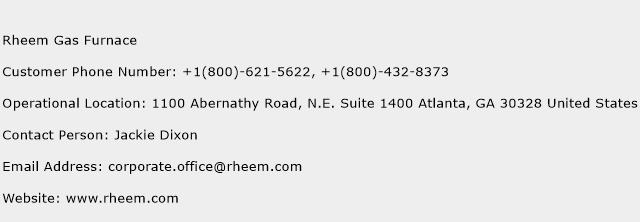 Rheem Gas Furnace Phone Number Customer Service