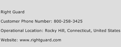 Right Guard Phone Number Customer Service