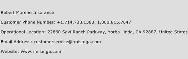 Robert Moreno Insurance Phone Number Customer Service