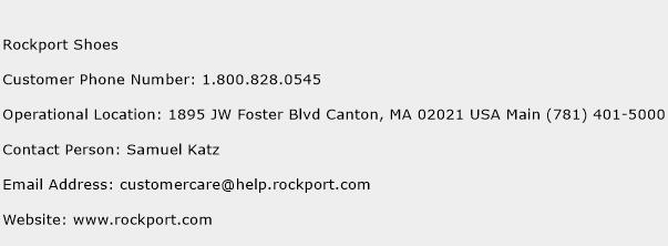 Rockport Shoes Phone Number Customer Service