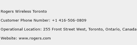 Rogers Wireless Toronto Phone Number Customer Service