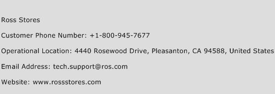 Ross Stores Phone Number Customer Service