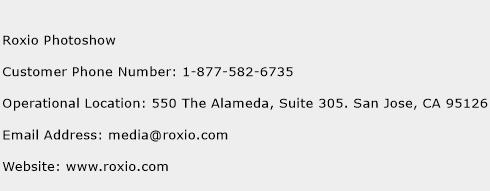 Roxio Photoshow Phone Number Customer Service