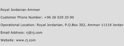 Royal Jordanian Amman Phone Number Customer Service