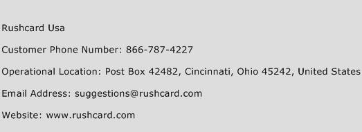 Rushcard USA Phone Number Customer Service
