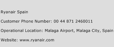 Ryanair Spain Phone Number Customer Service