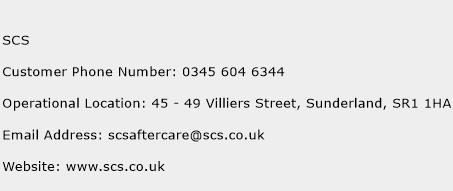 SCS Phone Number Customer Service