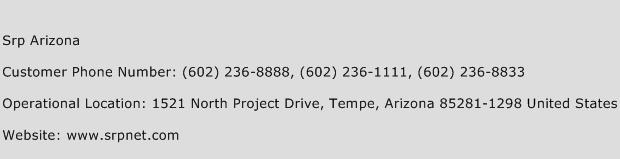 SRP Arizona Contact Number | SRP Arizona Customer Service Number | SRP Arizona Toll Free Number
