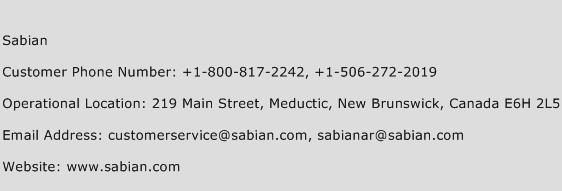 Sabian Phone Number Customer Service