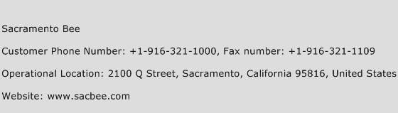 Sacramento Bee Phone Number Customer Service