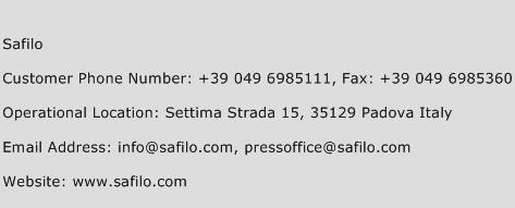 Safilo Phone Number Customer Service