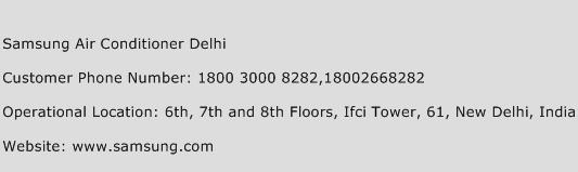 Samsung Air Conditioner Delhi Phone Number Customer Service