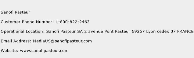 Sanofi Pasteur Phone Number Customer Service
